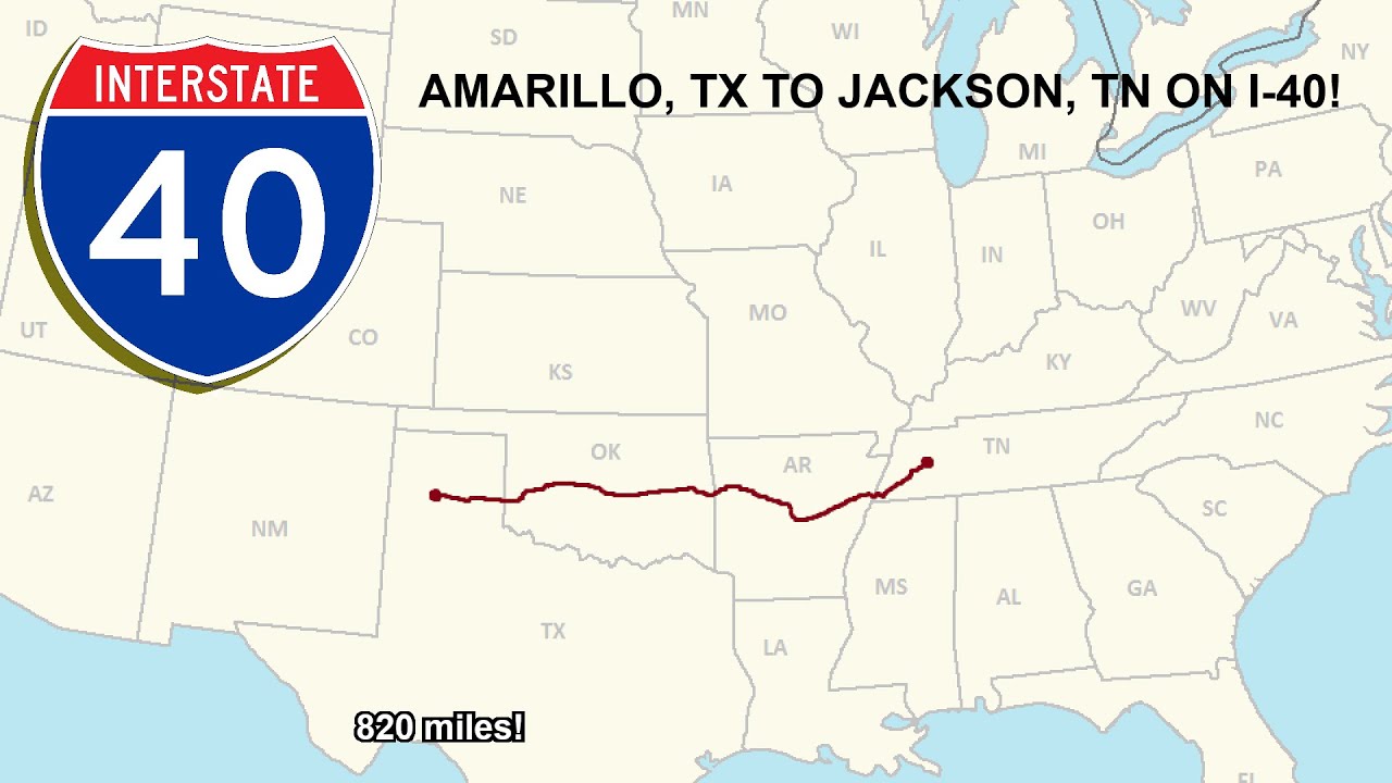 Amarillo, TX to Jackson, TN: A Complete Real Time I-40 Road Trip