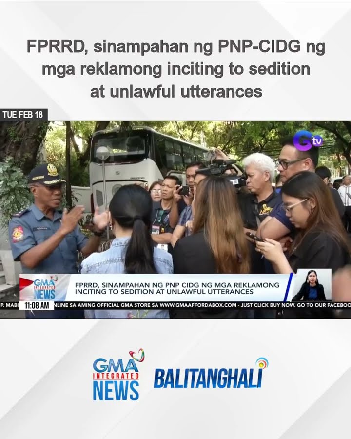 FPRRD, sinampahan ng PNP-CIDG ng mga reklamong inciting to sedition at unlawful... | Balitanghali