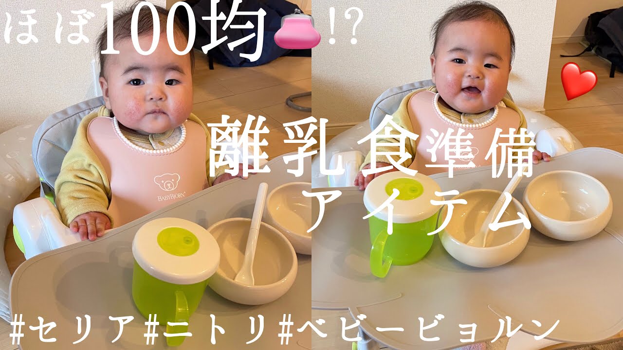 新米ママの離乳食準備 プチプラ便利な100均グッズがすごい 購入品紹介 セリア ニトリ ベビービョルン 生後5ヶ月 Baby Food Youtube