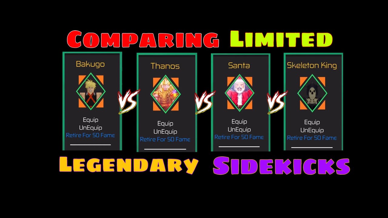 Comparing All Limited Sidekicks In Heroes Online Which One Is The Best And Which Is The Worst Youtube - roblox heroes online sidekicks