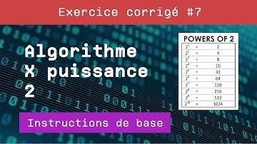 Algo - Instructions de base - Algorithme qui calcule le carré d