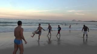 Amazing brazilian football skills on the beach ( Copacabana beach - Brazil 2014)