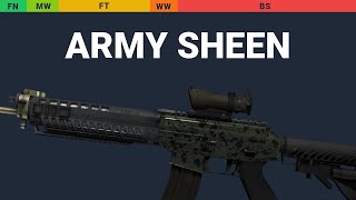 SG 553 Army Sheen - Skin Float And Wear Preview