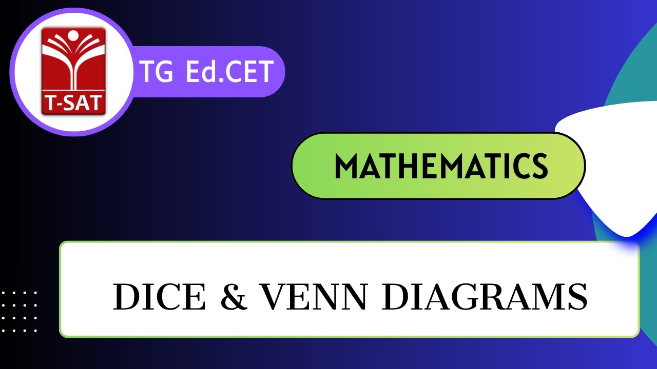TG Ed.CET | Mathematics : Reasoning - Dice & Venn Diagrams | T-SAT ...