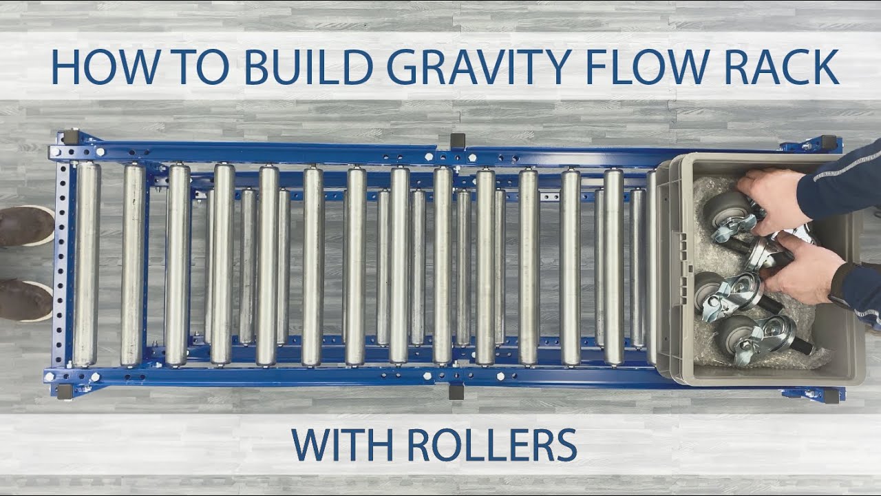 How To Build Custom Gravity Flow Rack - Using Rollers - YouTube
