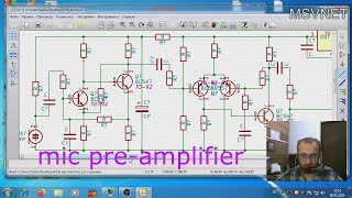 Mic pre-amplifier on bipolar transistors