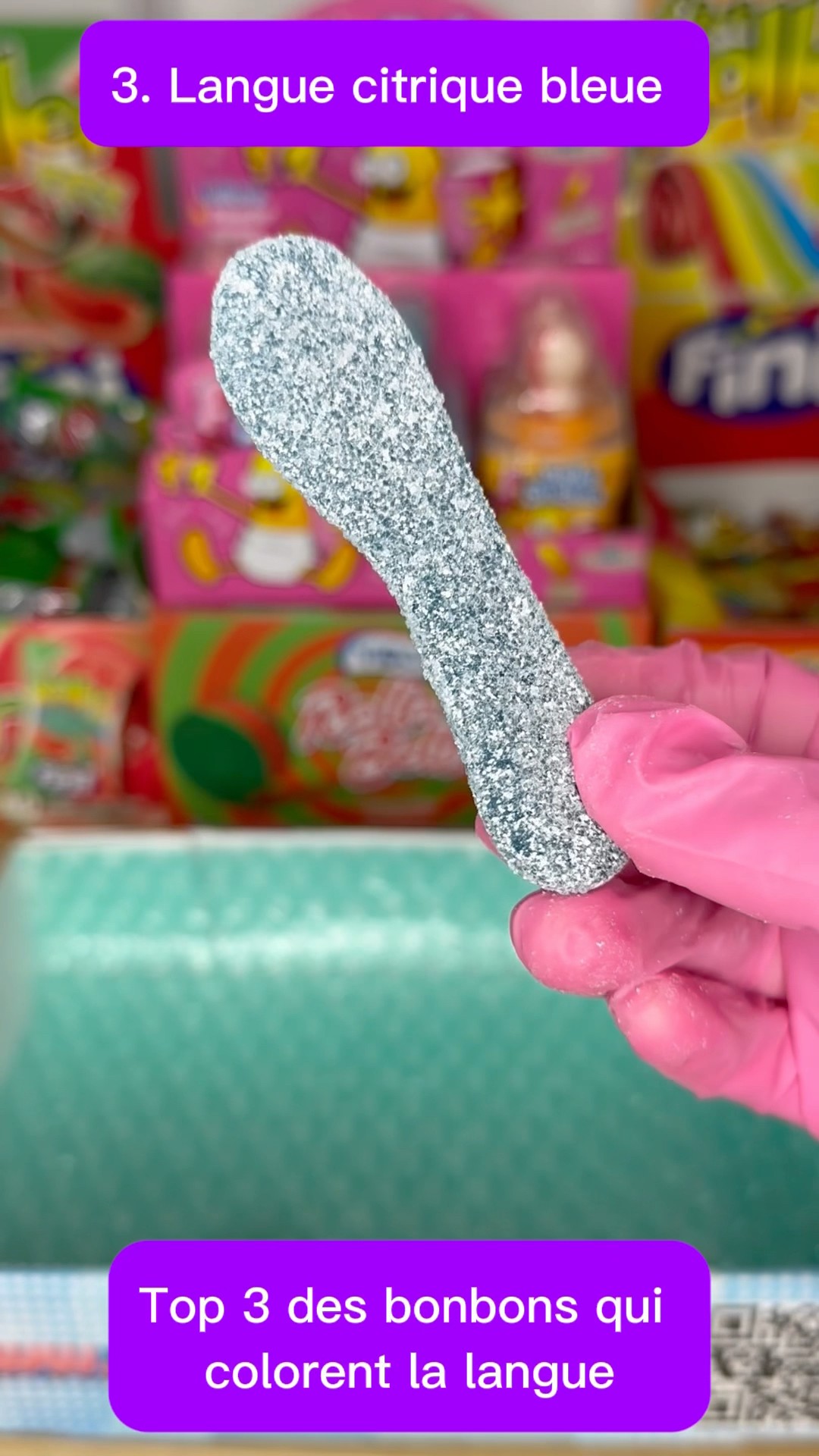 ?Top 3 des bonbons qui colorent la langue ?? #candycrazy