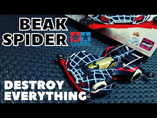 Unboxing - Review & Merakit Tamiya Mini 4WD BEAK SPIDER