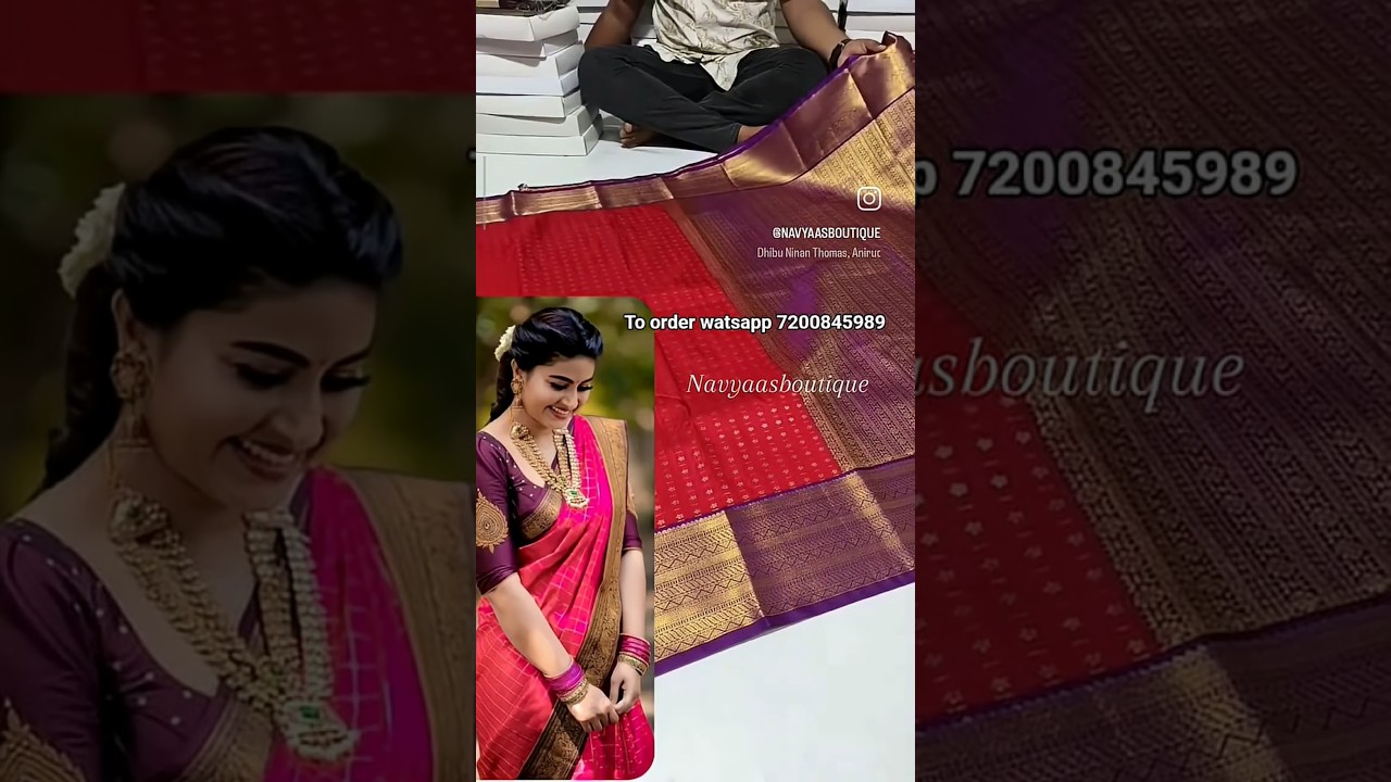 To order watsapp7200845989 Actress Sneha mam silk saree inspired budget friendly vegan silk saree