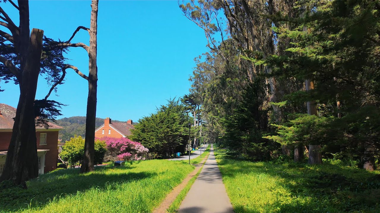 Scenic Walk Through Presidio Heights | From Woods to Ocean 4K | San Francisco, California