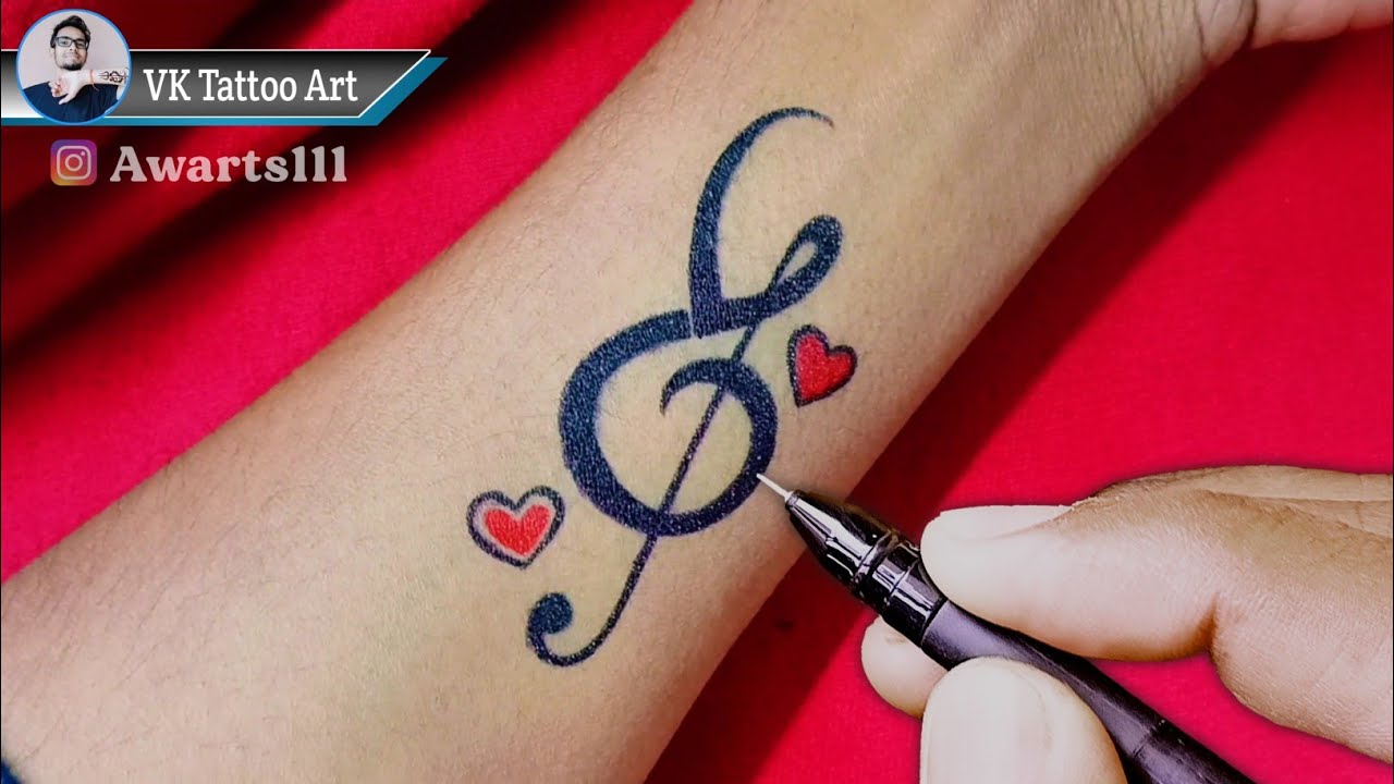 3. Small G Clef Tattoos - wide 9