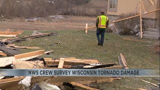 National Weather Service surveying damage from tornadoes in Southern Wisconsin