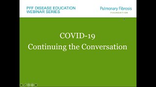 PFF Response to COVID-19: Continuing the Conversation