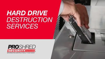 Deleting the data on a hard drive is not enough! PROSHRED® Security - Hard Drive Shredding