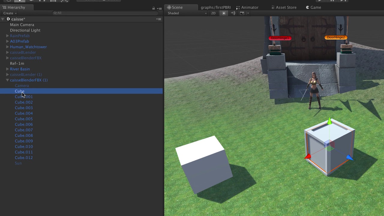 Comment utiliser un modèle Blender et sa texture dans Unity 2018 - YouTube
