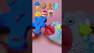ASMR hand mukbang | Mushroom hard candy | Furry ball jelly | Gingerbread man jelly #asmr #stressreli