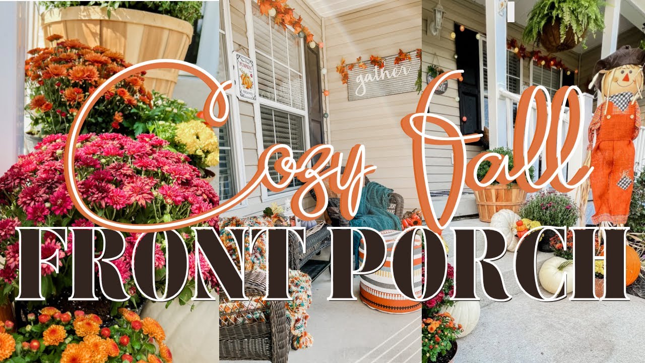 NEW COZY FALL FRONT PORCH CLEAN AND DECORATE FALL PORCH DECOR IDEAS