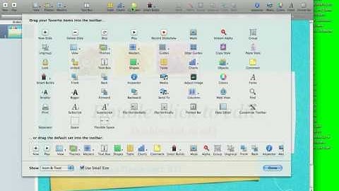Customizing Your Toolbar - Keynote Help