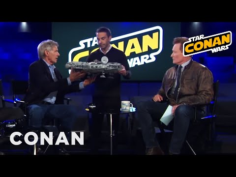 Jordan Schlansky Asks Harrison Ford To Sign His Millennium Falcon | CONAN on TBS