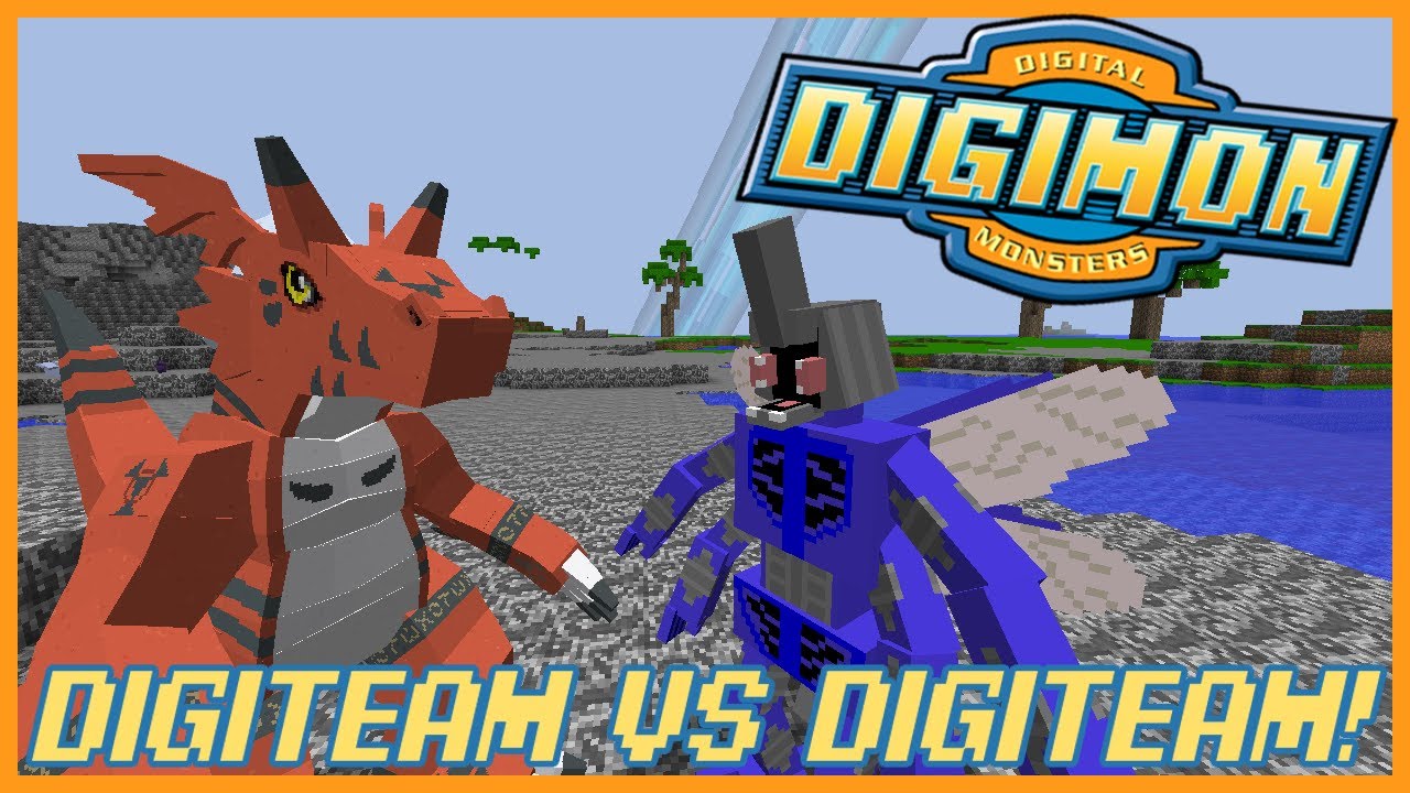 TEAM GAUNTLET BATTLE! Minecraft Digimobs Mod - YouTube