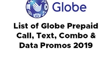 COMPLETE List of Globe Prepaid Call, Text, Combo and Data Promos 2019