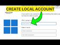 How To Create Local Account on Windows 11(EASY)