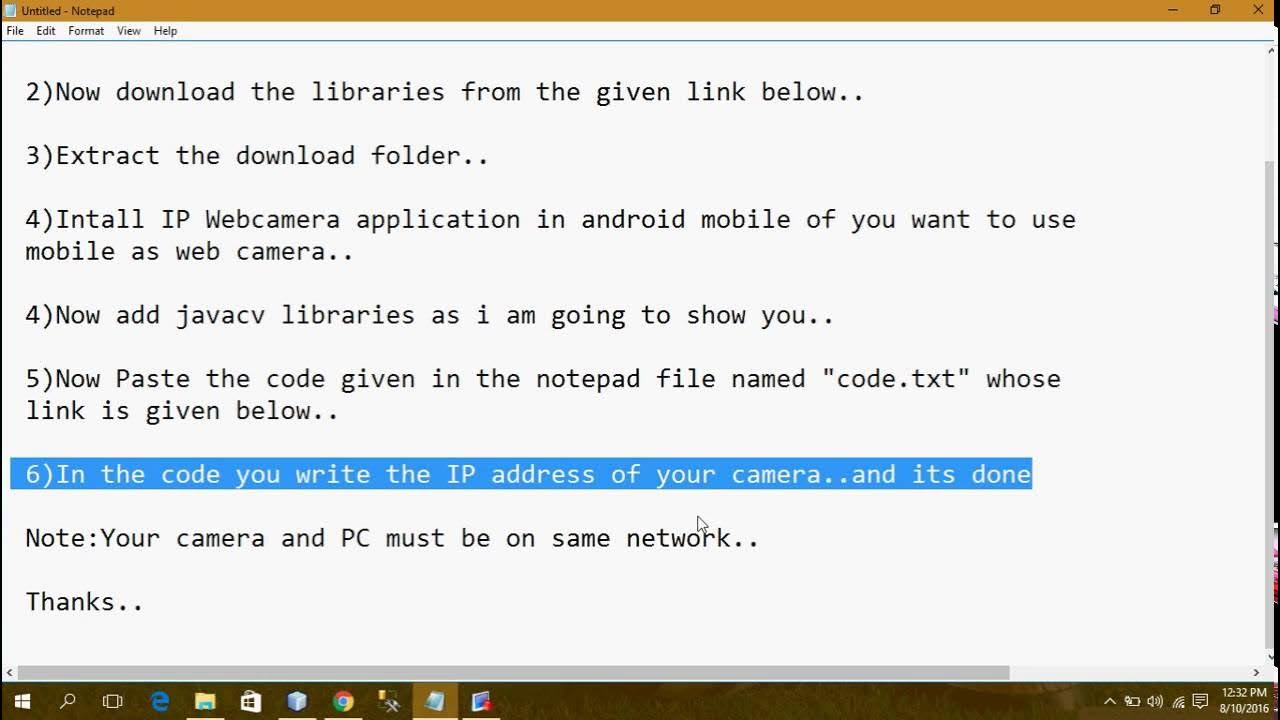 Access IP camera or IP Webcamera application video using java - YouTube