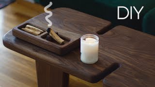 Making a modern coffee table and palo santo tray (woodworking)