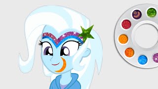 Drawing trixie_lulamoon Face Painting | Coloring Pages for Girls | Glitter effect for Kids screenshot 5