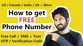 How to get a FREE Phone Number - Free Call & SMS | US / UK / India Number Free from anywhere screenshot 1