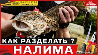 Как разделать и почистить налима быстро.Правильная чистка и разделка налима