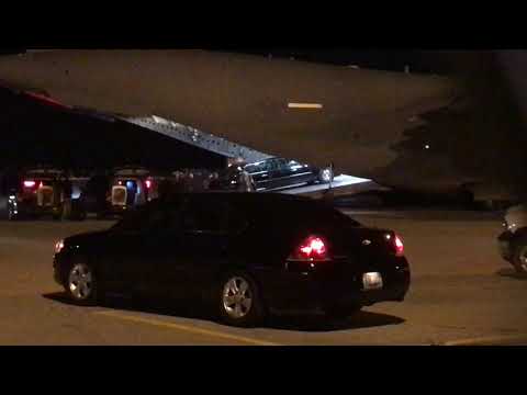 Presidential Motorcade Loaded Onto C-17 Trump Rally 11/4/19