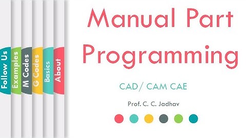 What is Manual Part Programming | CAD/ CAM CAE | ProfCCJadhav | L02 | LLAGT #LLAGT