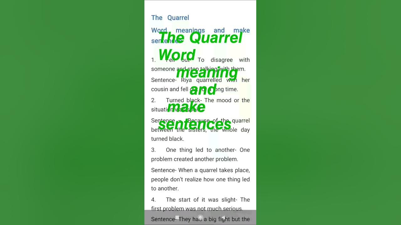 𝙏𝙝𝙚 𝙌𝙪𝙖𝙧𝙧𝙚𝙡 𝙒𝙤𝙧𝙙 𝙢𝙚𝙖𝙣𝙞𝙣𝙜 𝙖𝙣𝙙 𝙢𝙖𝙠𝙚 𝙨𝙚𝙣𝙩𝙚𝙣𝙘𝙚𝙨 𝙨𝙝𝙤𝙧𝙩𝙨 YouTube