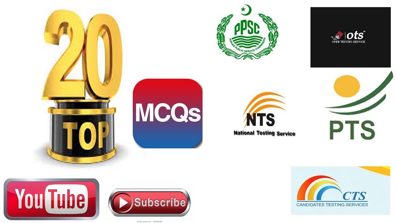 TOP MCQS. PPSC TEST PREPARATION AND OTHER TEST FPSC, OTS , STS, CTS, UTS , PTS....