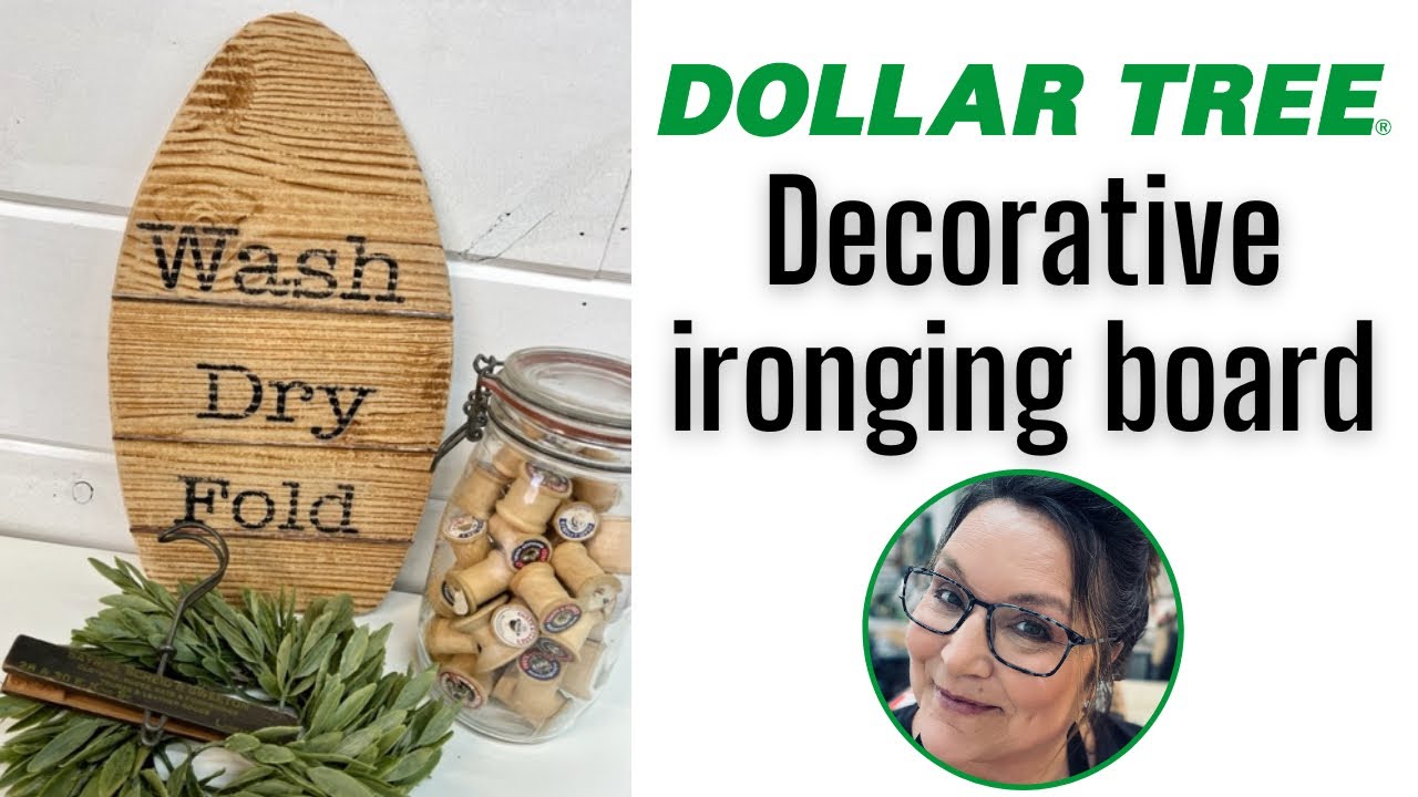 DIY decorative ironing board sign Dollar Tree YouTube