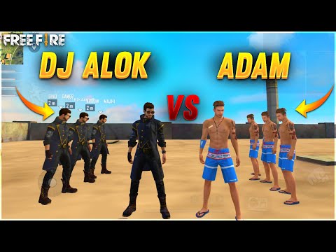 DJ ALOK VS ADAM  FACTORY CHALLENGE 😂| 4 VS 4 WHO WILL WIN?😂 #factoryfreefire