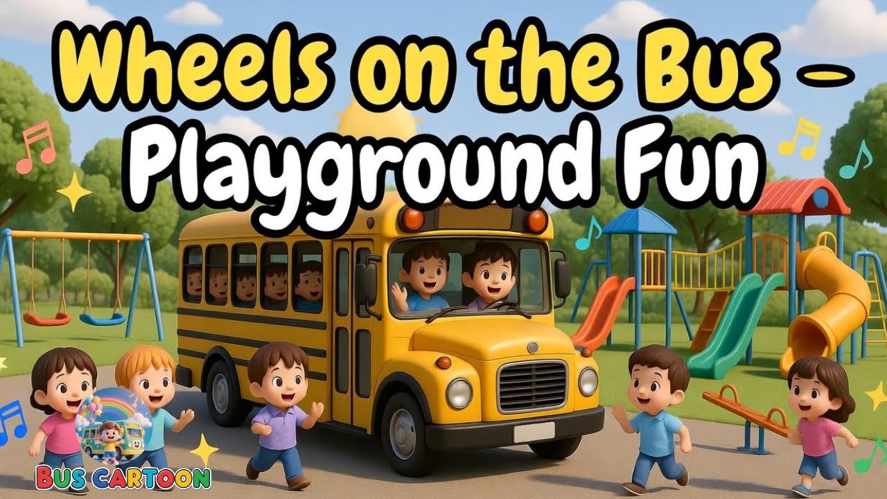 Wheels on the Bus Playground Fun | Kids Park Song | Fun Nursery Rhymes