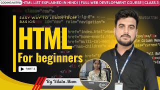 HTML Lists in Hindi | Ordered, Unordered & Description List Explained | HTML Tutorial Class 3