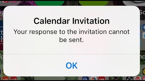 Calendar Invitation Cannot Be Sent iPhone