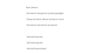 Berk Gürman Kara Lahana Şarkı Sözü