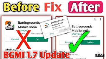 battleground Mobile India 1.7 Update not show problem || Bgmi Update Kaise Karen play store se