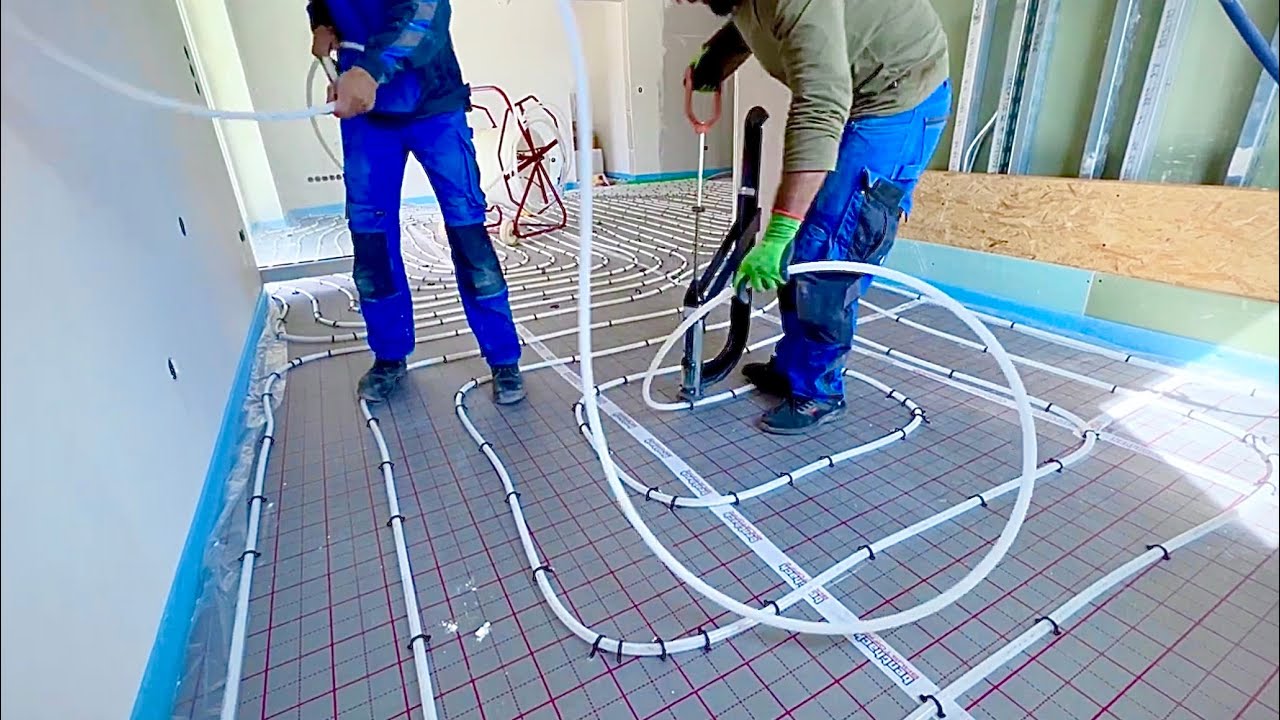 تركيب تدفئة تحت البلاط بسرعة وسهولة في المنزل