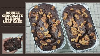 Moist Double Chocolate Banana Loaf Cake | tagalog | (no english sub) ❤️❤️❤️