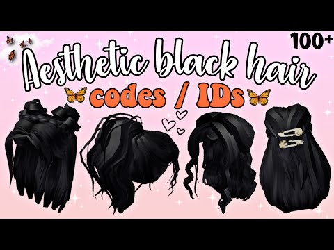 100 Aesthetic Black Hair Codes Ids For Bloxburg Girls Boys New Black Hair Decals Roblox Youtube - aesthetic roblox girl black hair