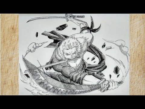 Drawing Roronoa Zoro From One Piece Youtube