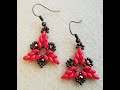 Triangle With A Heart How to make DIY Beading Tutorial Beaded Earrings Beaded Jewelry using superduo