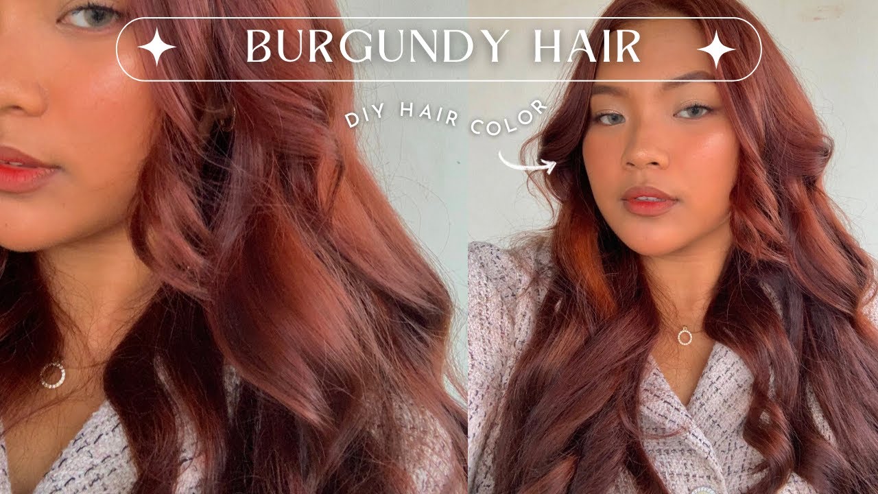 HOW TO ACHIEVE BURGUNDY HAIR AT HOME DIY HAIR COLOR YouTube