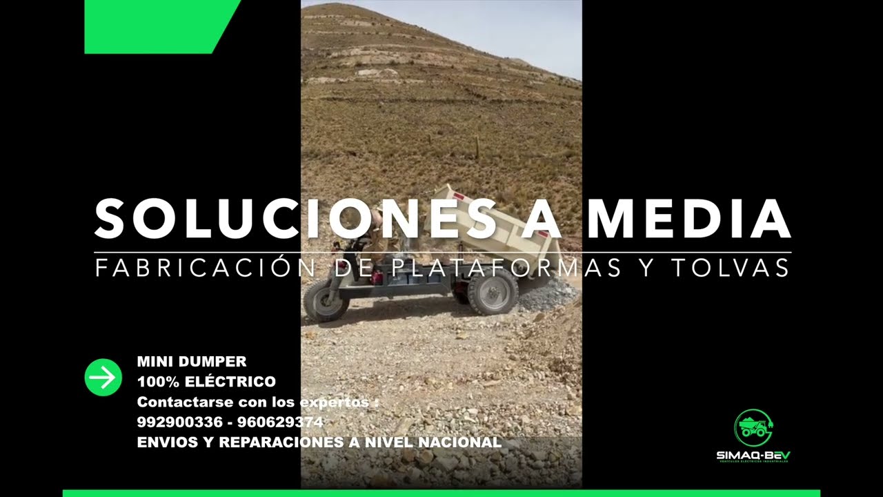 Fabricación de tolvas y plataformas, a medida !!! Mini Dumper eléctrico
