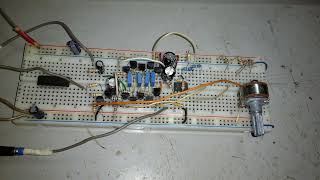 Transistor Ladder VCF (the Moog thing) on Breadboard